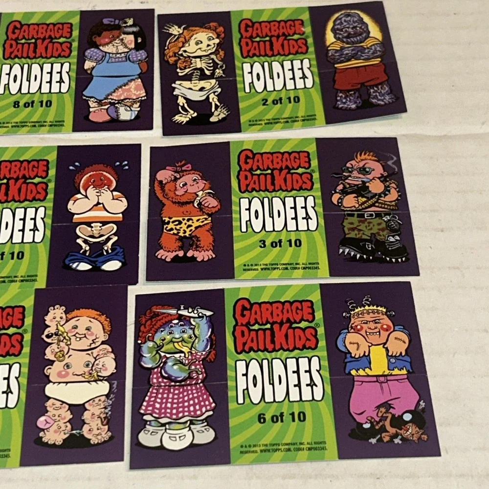 GBK GARBAGE Pail Kids 2013‎ Topps Foldees Lot Of 6